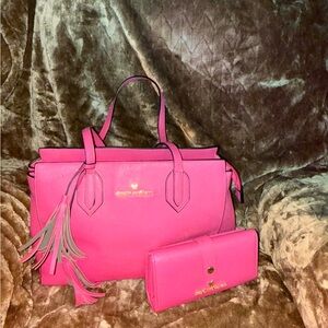 Simply Southern Hot Pink Tote Bag and Wallet Set